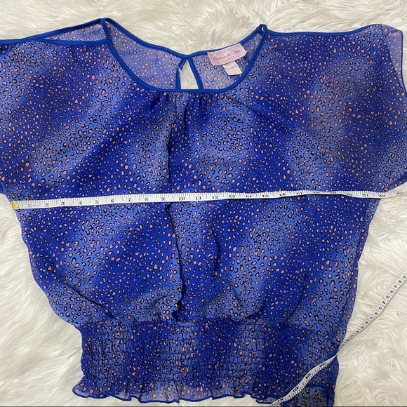 Panhandle Slim | Vintage Cold Shoulder Cutout Animal Print Blouse - Picture 9 of 12